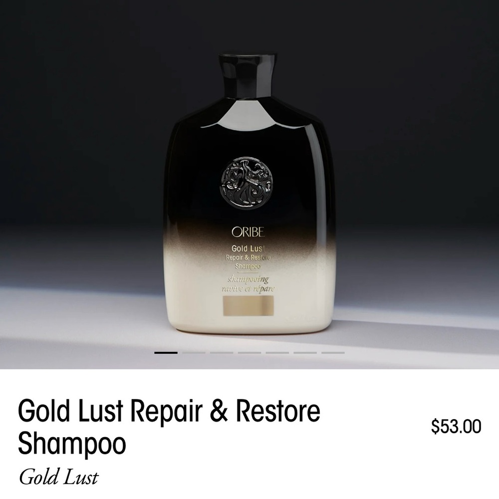 Oribe Gold Lust Repair & Restore Shampoo - Black and White